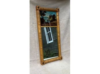 (19thc) SPLIT COLUMN MIRROR