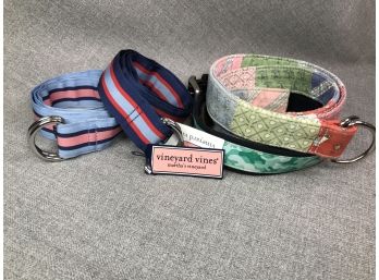 Group Lot Of Four (4) VINEYARD VINES Belts - New & Preowned - M & L - All Great Preppy Styles & Colors