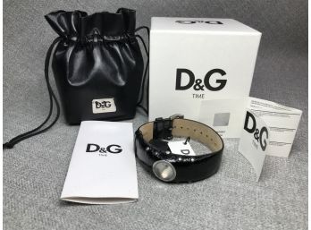 Fabulous Brand New Ladies DOLCE & GABBANA Black Leather Bracelet Watch- New In Box - $475 Retail Price !
