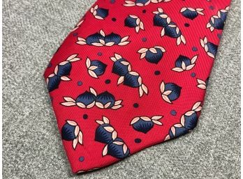 Fantastic Like New HERMES Graphic Silk Tie - Turnips / Fruit - $200 Retail - Fantastic All Silk Tie