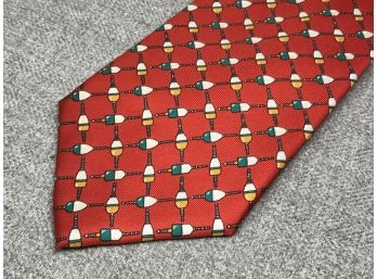 Like Brand New GUCCI Silk Tie With Nautical Buoys - Made In Italy - Great Colors - Very Nice Tie !
