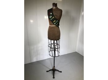 Vintage ACME Dress Form From The 1940s - Size 14 - Comes With Vintage Girl Scouts Sash - Both For One Bid