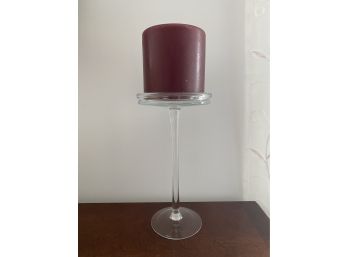Cleybergh Crystal Stemmed Candle Pillar
