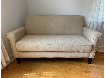 Soft Textured Chenille Upholstered Single Cushion Loveseat