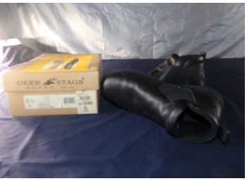 Deer Stags Size 8.5 Womans Black Slip On Ankle Boots