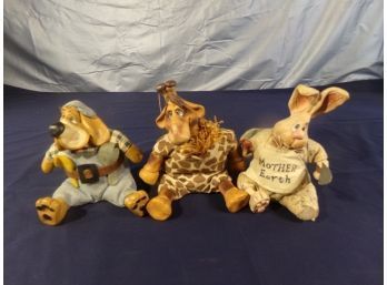 Lot Of 3 Russ Bean Bag Body Animals