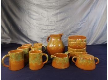 Brown Stoneware Set