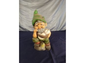 Gray Beard Gnome Plastic Lawn - Garden Decor