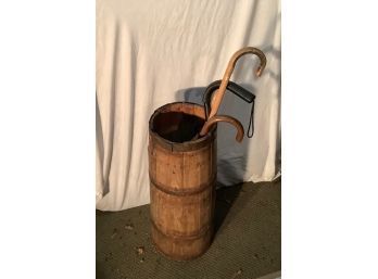 Vintage Umbrella Stand With Umbrellas