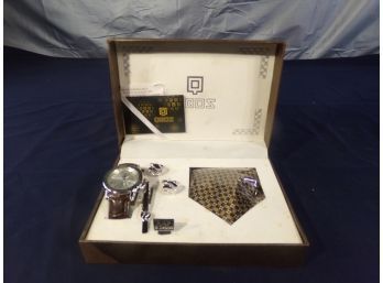 QBOS Watch Tie - Tie Clip & Cuff Link Box Set