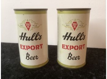 Vintage Hull's Export Beer Can Bank Lot Of 2