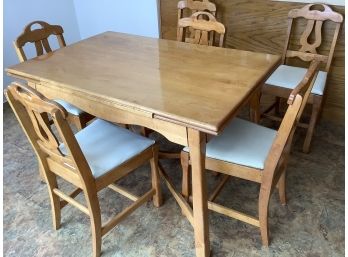 Vintage Maple Drop Leaf Table And Chairs