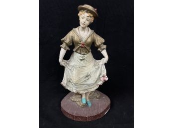 Women With Teal Shoes Figurine