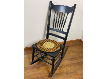 Black Wooden Rocking Chair
