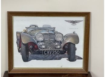 Vintage Road & Track Jaguar Illustration By Toby Nippel