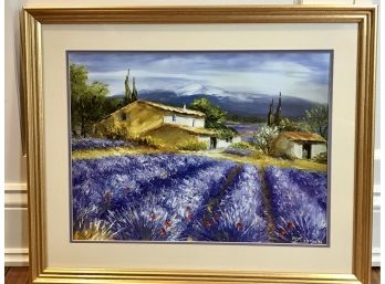 Custom Framed And Matted Serene Cottage Picture