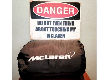 Genuine MCLAREN Car Cover And Metal Sign