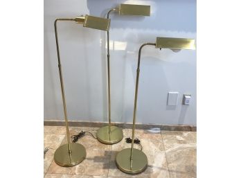 Trio Of Brass Reading Lamps