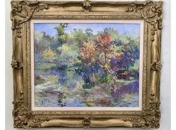 RINA SCAFIDI 'Springtime' Knife Technique Oil On Canvas