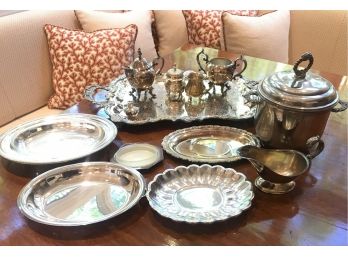 Large Silver Plate Lot