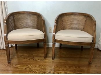 Pair Of MCM HICKORY Furniture Co. Cane Back Chairs