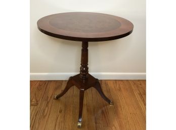 Vintage Round Accent Table With Great Details