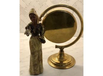 Vintage Jamaican Statue With Gong