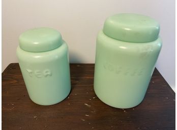 Jadeite Coffee And Tea Canisters