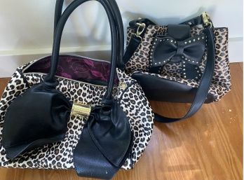 2 Betsey Johnson Animal Print Purses