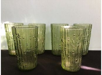 Set Of Six Anchor Hocking Tahiti Glasses