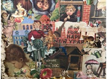 Antique Scrap Collage Ephemera