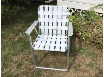Vintage Folding Aluminum Chair