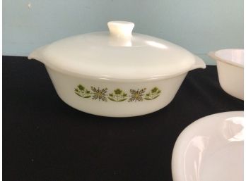 Fire King And Glasbake  Lot Meadow Green