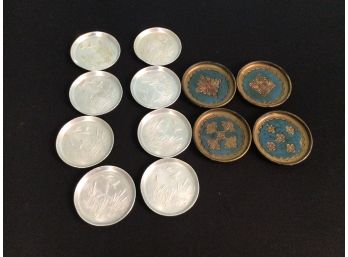 Vintage Coasters Aluminum And Florentine