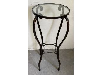 Metal And Glass Plant Stand