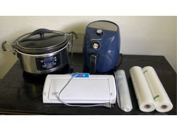 Crockpot, Air Fryer, And Ziploc Sealer