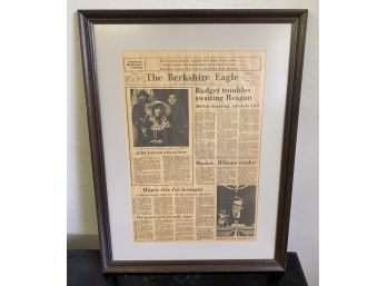 Framed Berkshire Eagle Paper