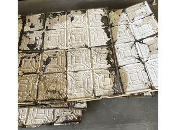 Fifteen Pieces Of Vintage Tin Ceiling