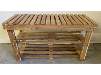 Slatted Bench/shoe Rack