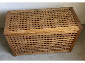 Wooden Slatted Storage Box