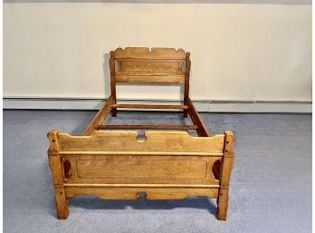 A Custom Build Solid Maple Twin Bed