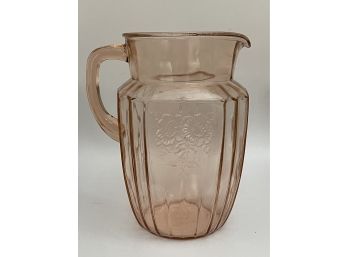 A Vintage Anchor Hocking Pink Depression Glass Pitcher