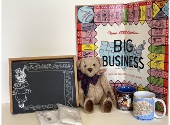 A Great Lot Of Games & Toys Including Gund Bear