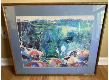 Golf Print By Leroy Neiman - Arnie In The Rain