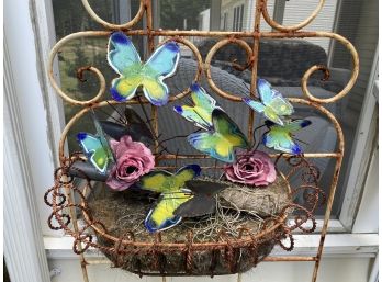 Metal Trellis With Attached Planter