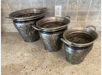 3 Pc. Metal Containers