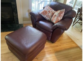 Leather Chair & Ottoman
