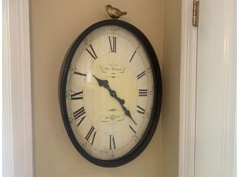 Wall Clock With Bird At Top