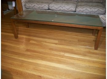 Vintage Milo Baughman  / Parsons Style / Cocktail Table W/ Glass  By Lane