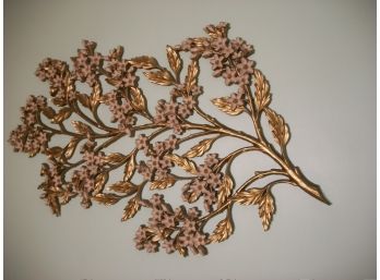 Very Retro Modern Syroco Floral Wall Hanging MCMLXVII = 1967